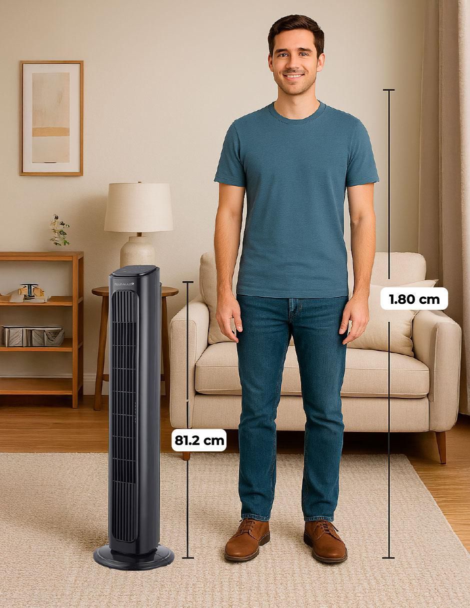 Ventilador de torre con control remoto 3 velocidades 7