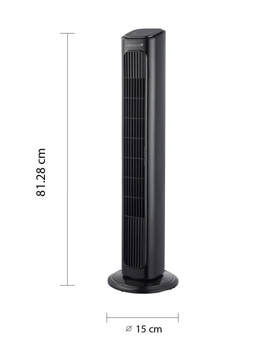 Ventilador de torre con control remoto 3 velocidades 8