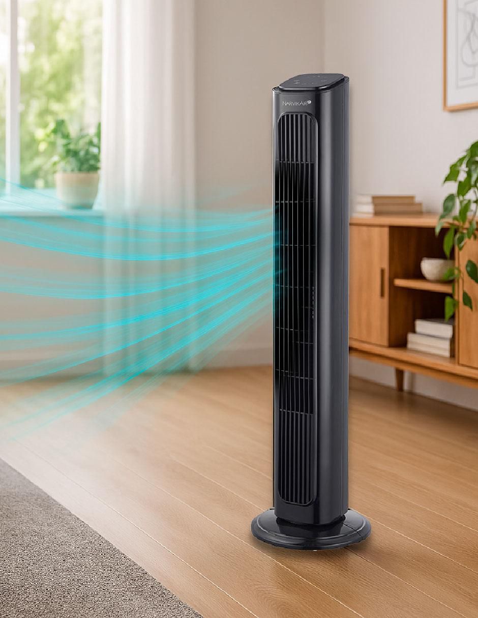 Ventilador de torre con control remoto 3 velocidades 4