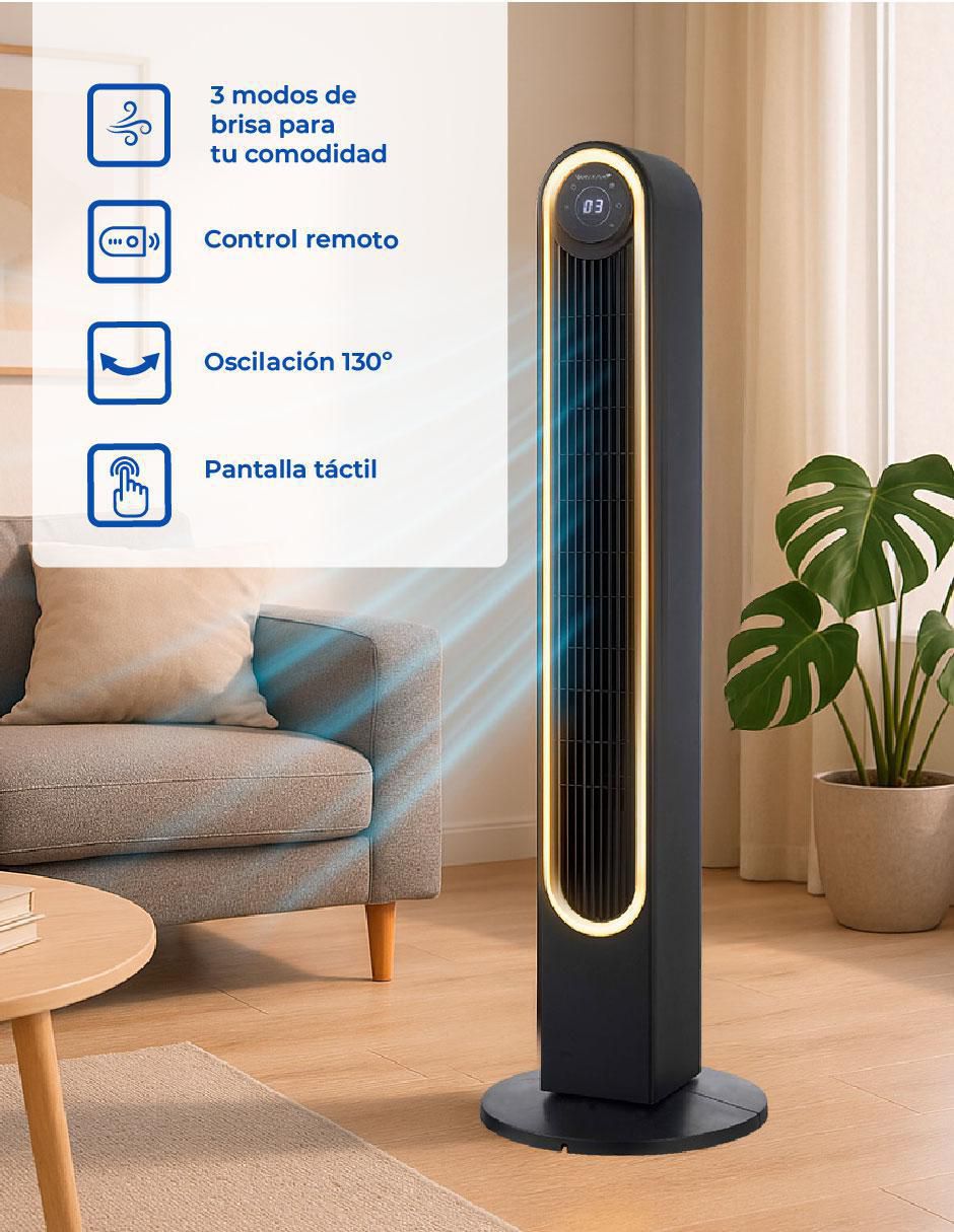 Ventilador de torre con control remoto 4 velocidades 6