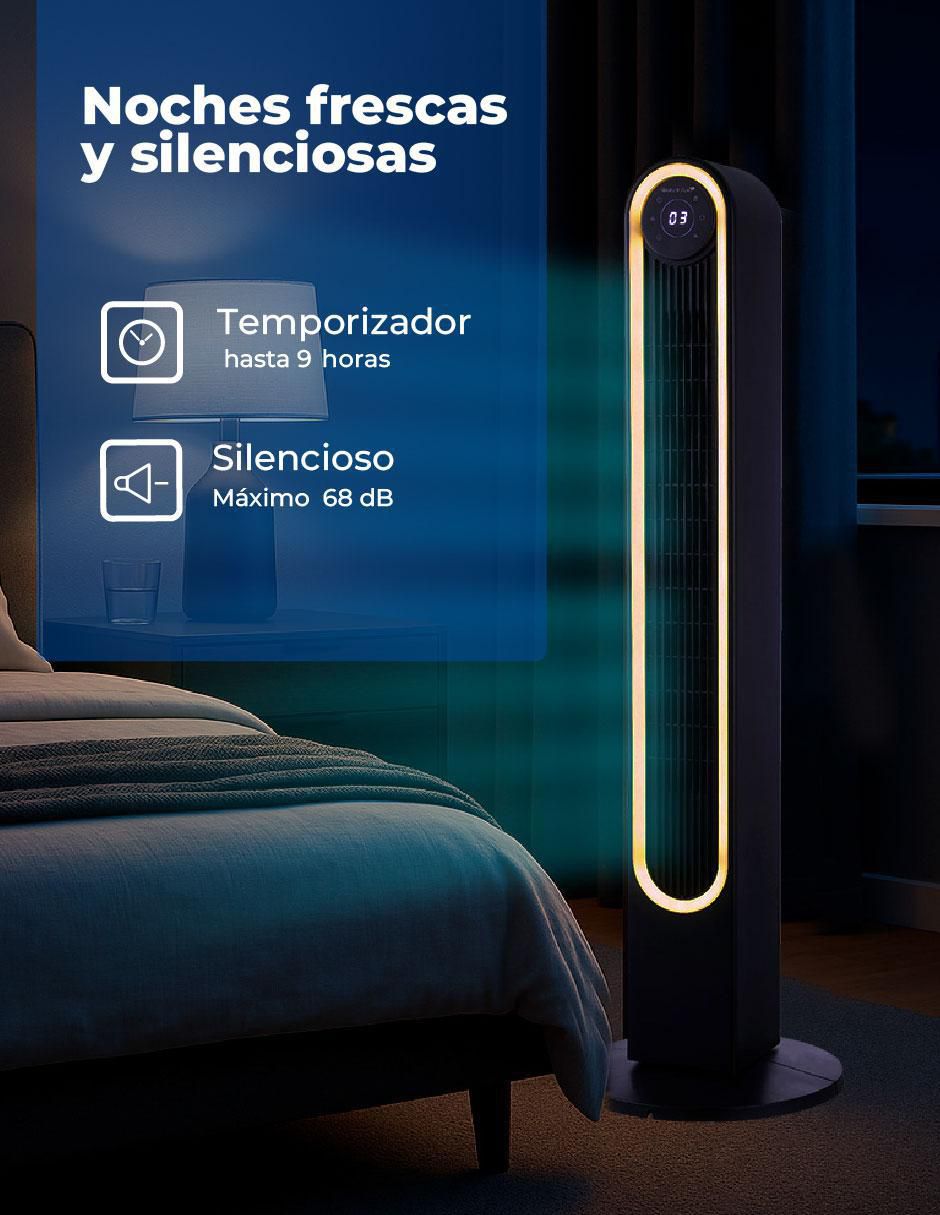 Ventilador de torre con control remoto 4 velocidades 7
