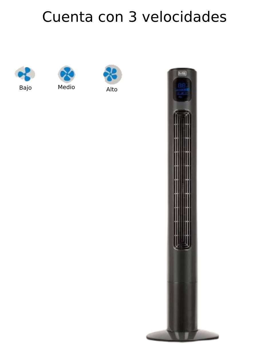 Ventilador de torre con control remoto 3 velocidades