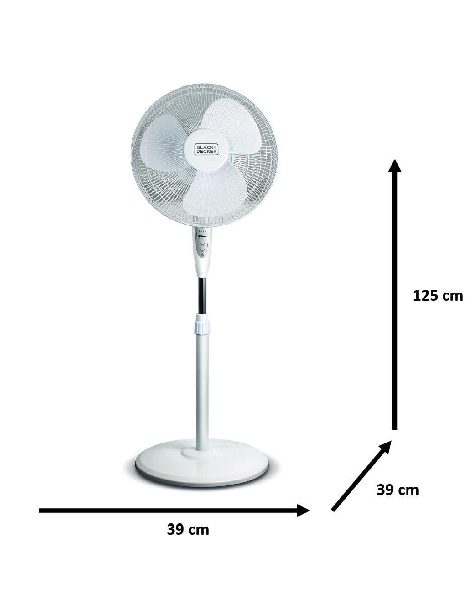 Ventilador de pedestal con control remoto 3 velocidades 3