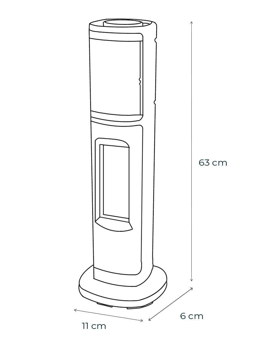 Calefactor torre cerámico eléctrico de 110 V - 127 V 6