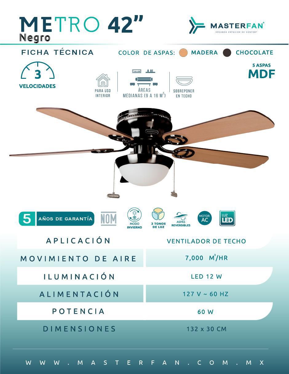 Ventilador de techo 3 velocidades 7