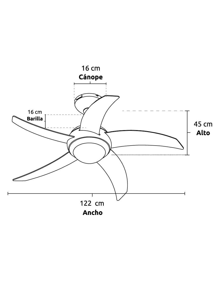 Ventilador de techo con control remoto 3 velocidades 7