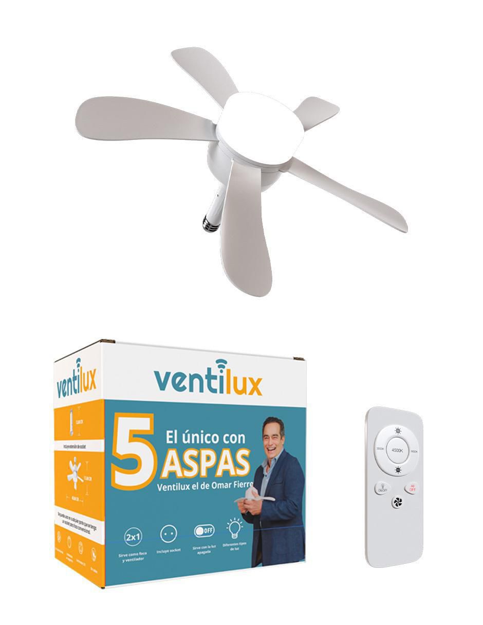 Ventilador de techo con control remoto 3 velocidades