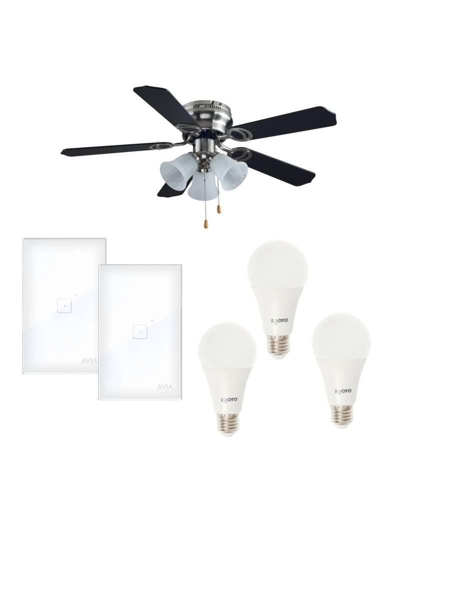 Set ventilador de techo 3 velocidades
