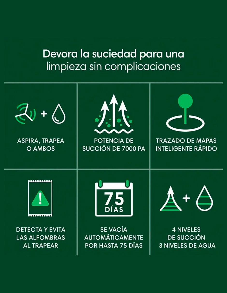 Aspiradora robot roomba combo 105 con conexión wi-fi 0.5 litros 13