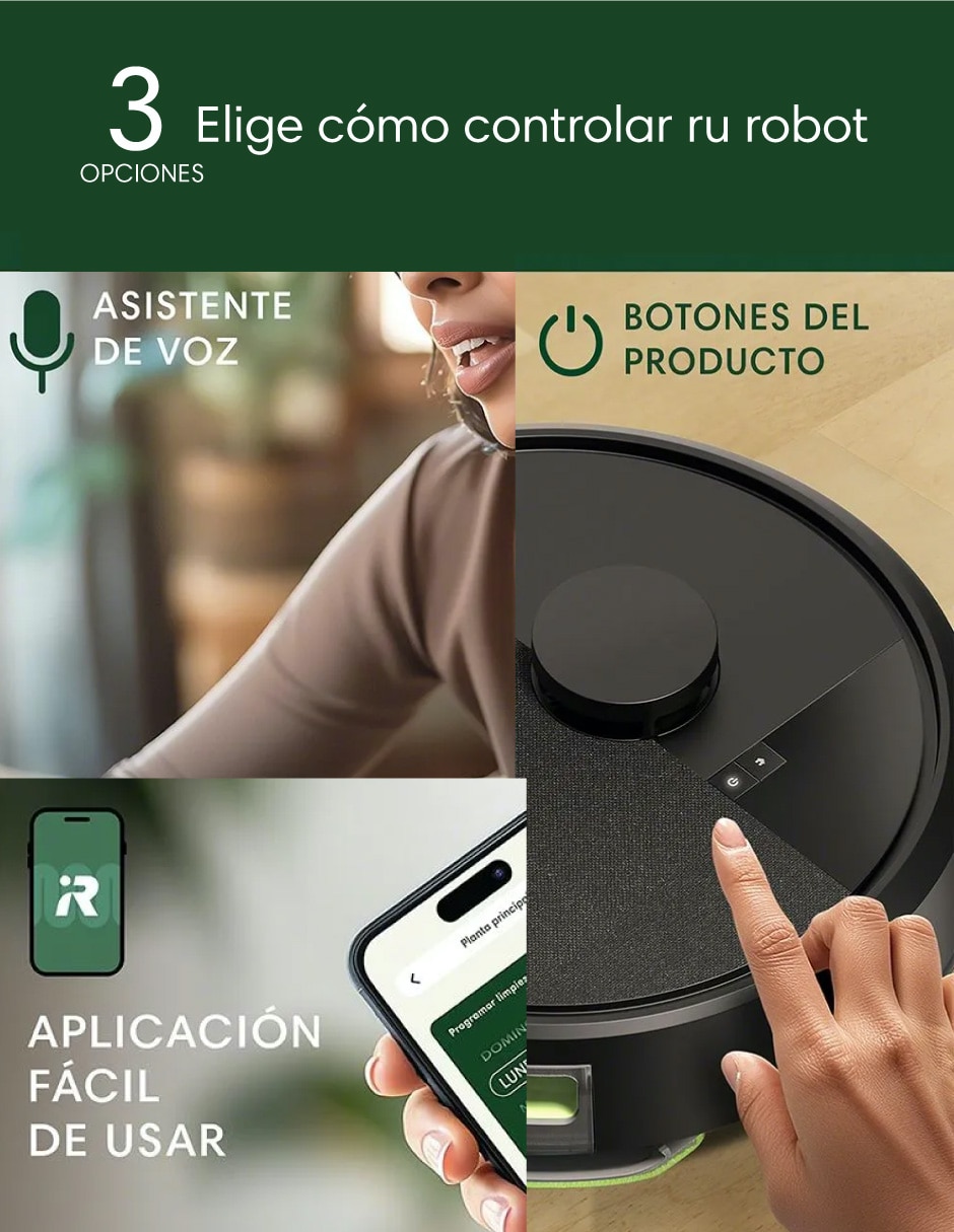 Aspiradora robot roomba combo 105 con conexión wi-fi 0.5 litros 6