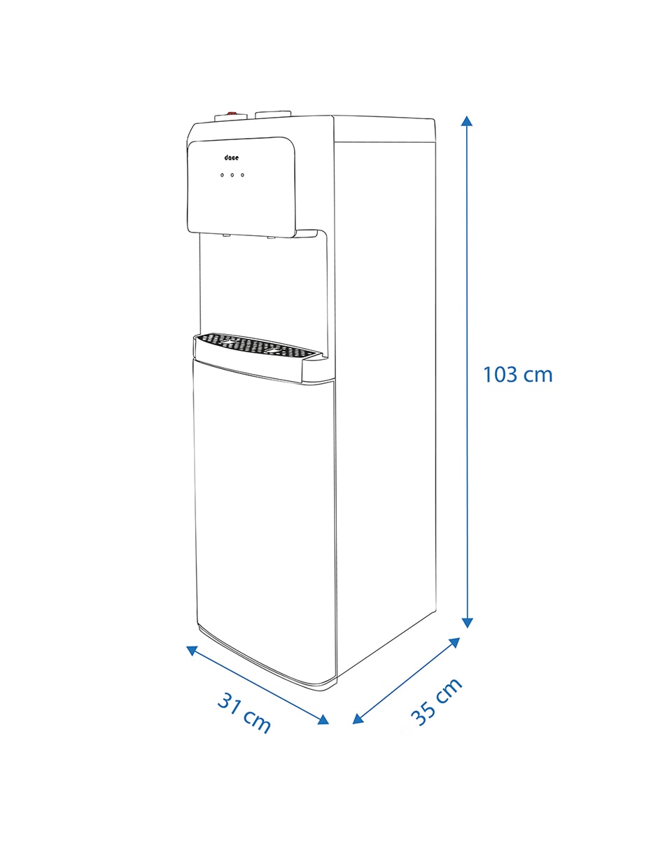 Dispensador de agua eléctrico Dace eapbc09n 8