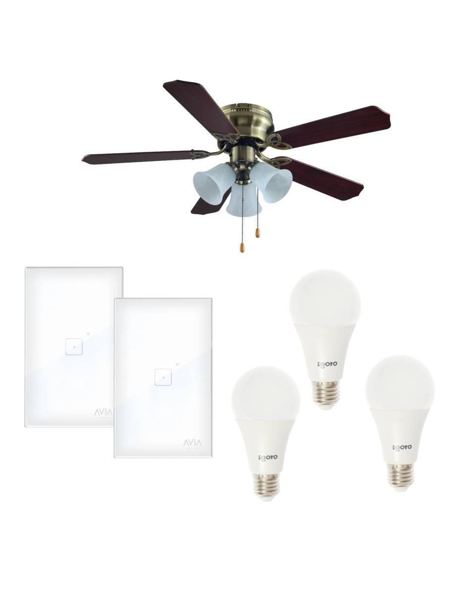 Set ventilador de techo 3 velocidades