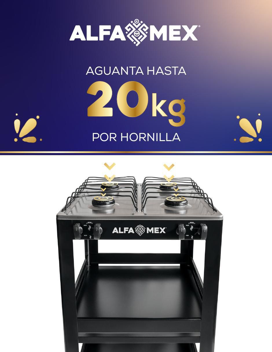 Parrilla 412-4 de acero porcelanizado 5