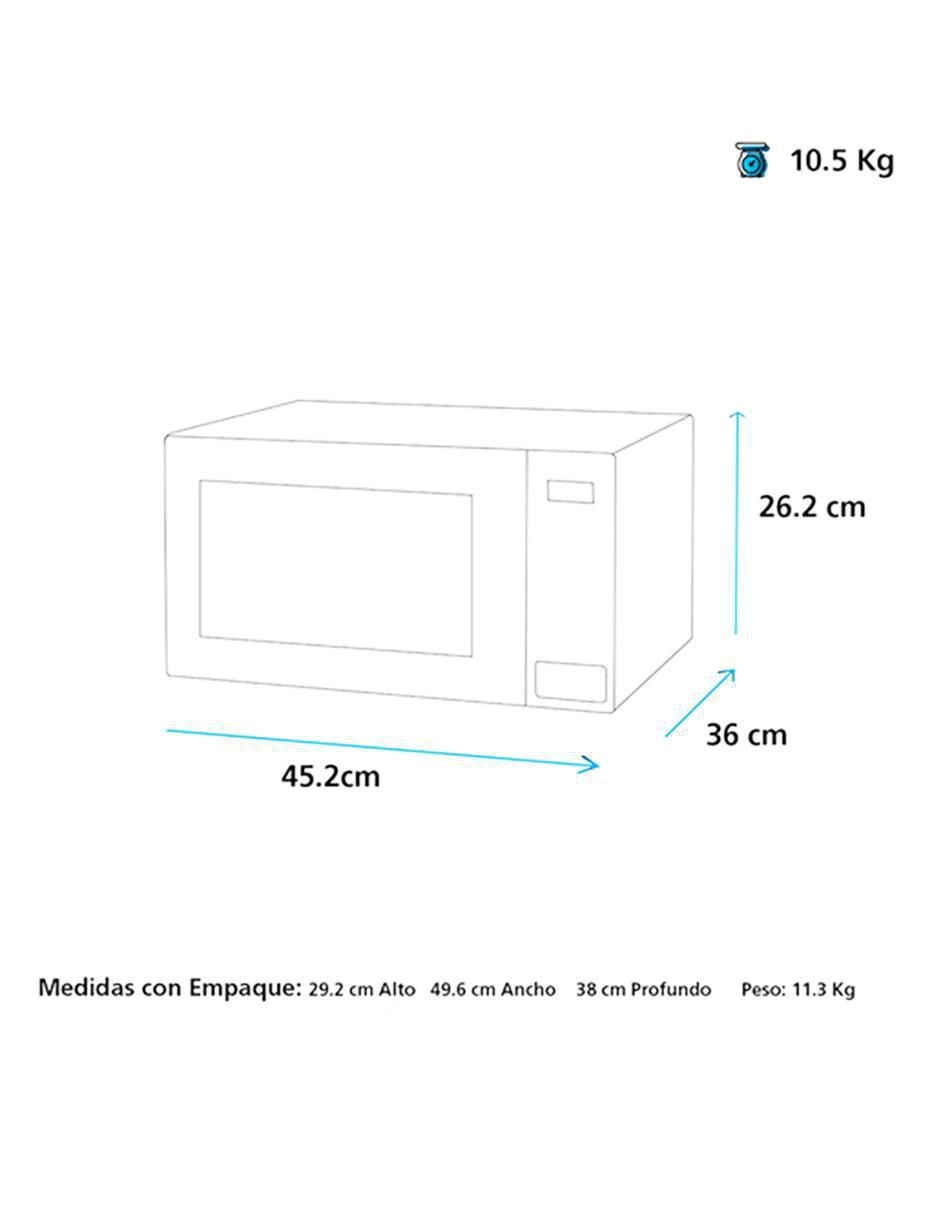 Horno de microondas convencional Eco Espejo de 0.7 pies 5
