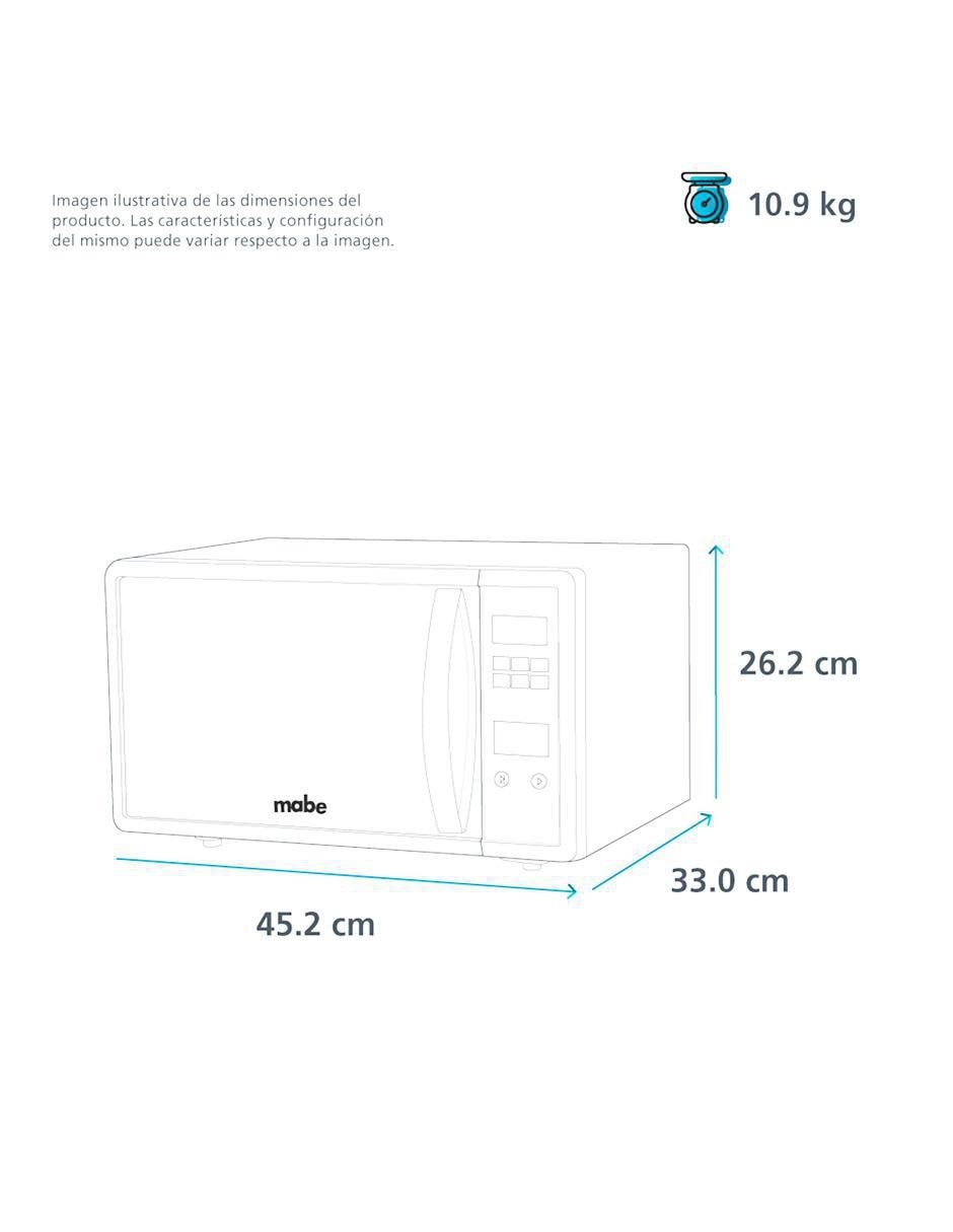 Horno de microondas convencional 0.7 pies cúbicos modelo HMM70SW 20 L 5