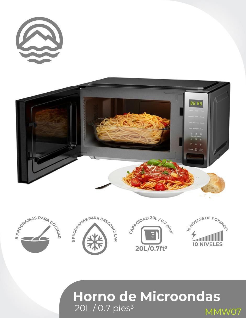 Horno de microondas convencional modelo MMW07 de 0.7 pies cúbicos 10
