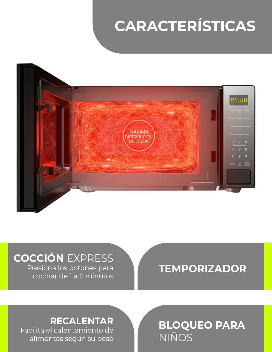 Horno de microondas convencional mmw09 de 0.9 pies 6