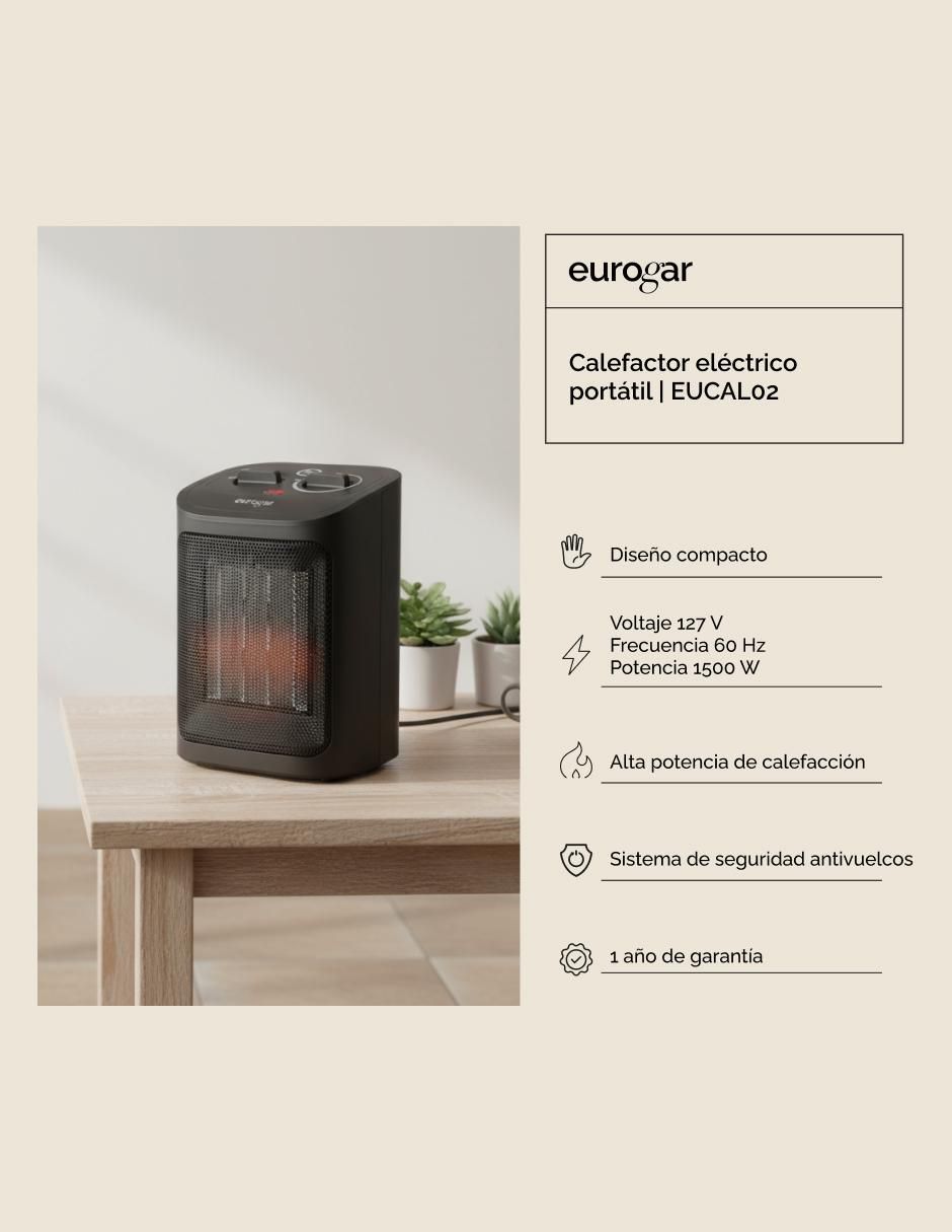 Calefactor portátil eléctrico de 127 V 2