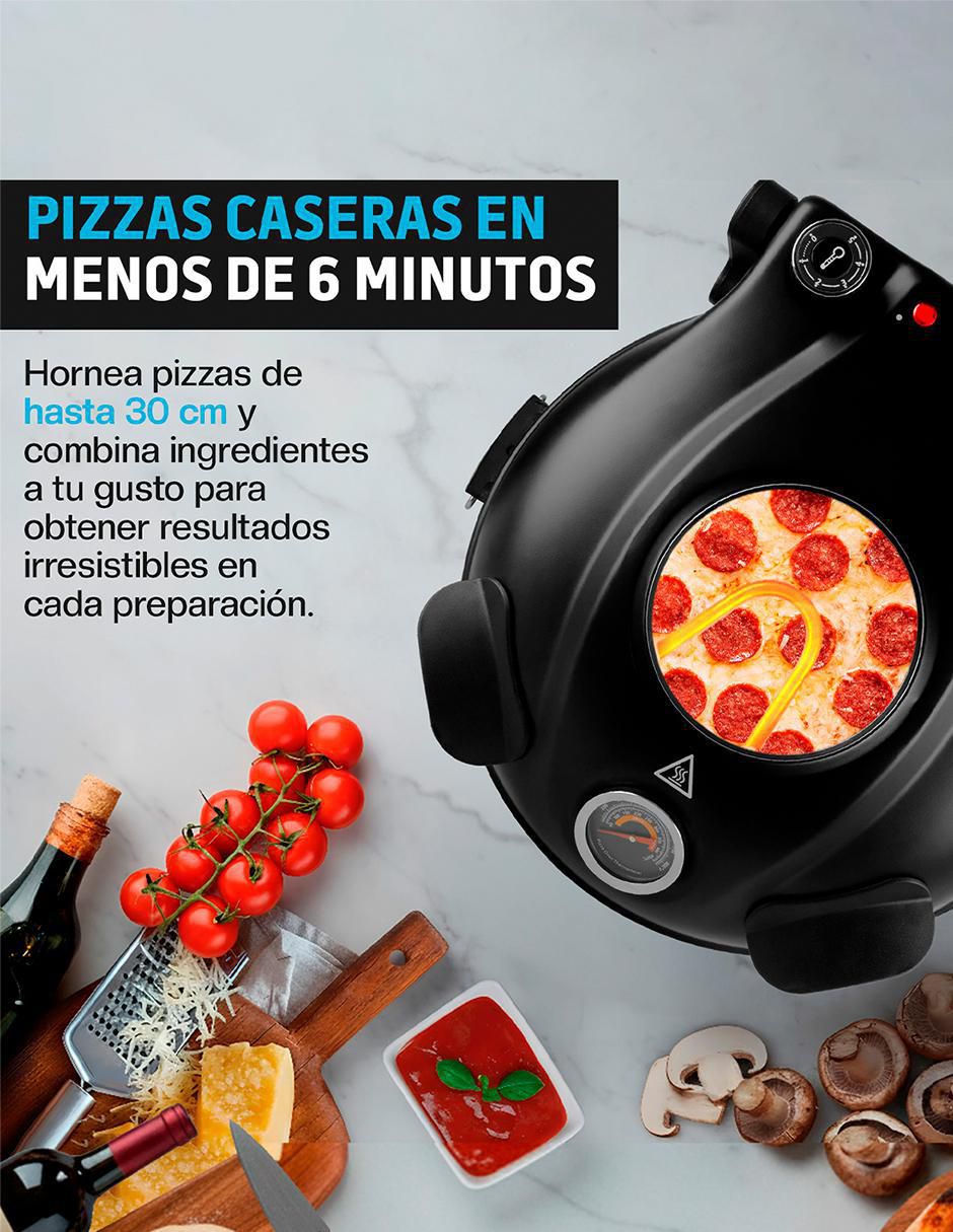 Mini horno para pizza con tapa de acero inoxidable 3