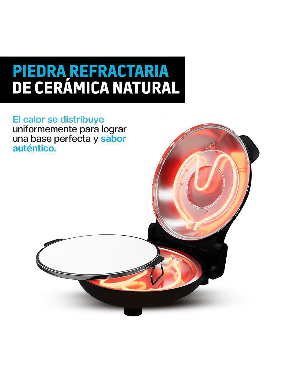 Mini horno para pizza con tapa de acero inoxidable 5
