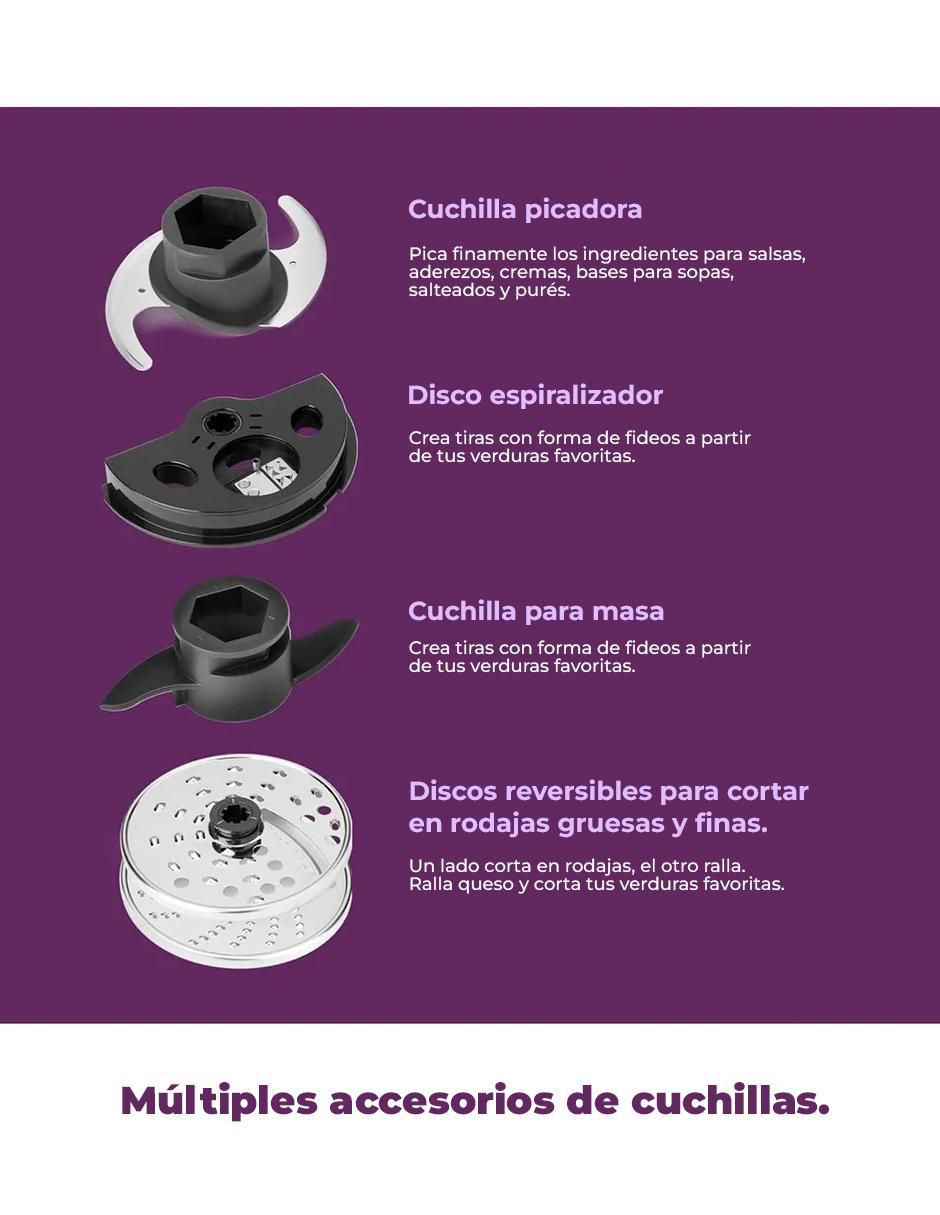 Procesador de alimentos cuchillas de acero inoxidable 4