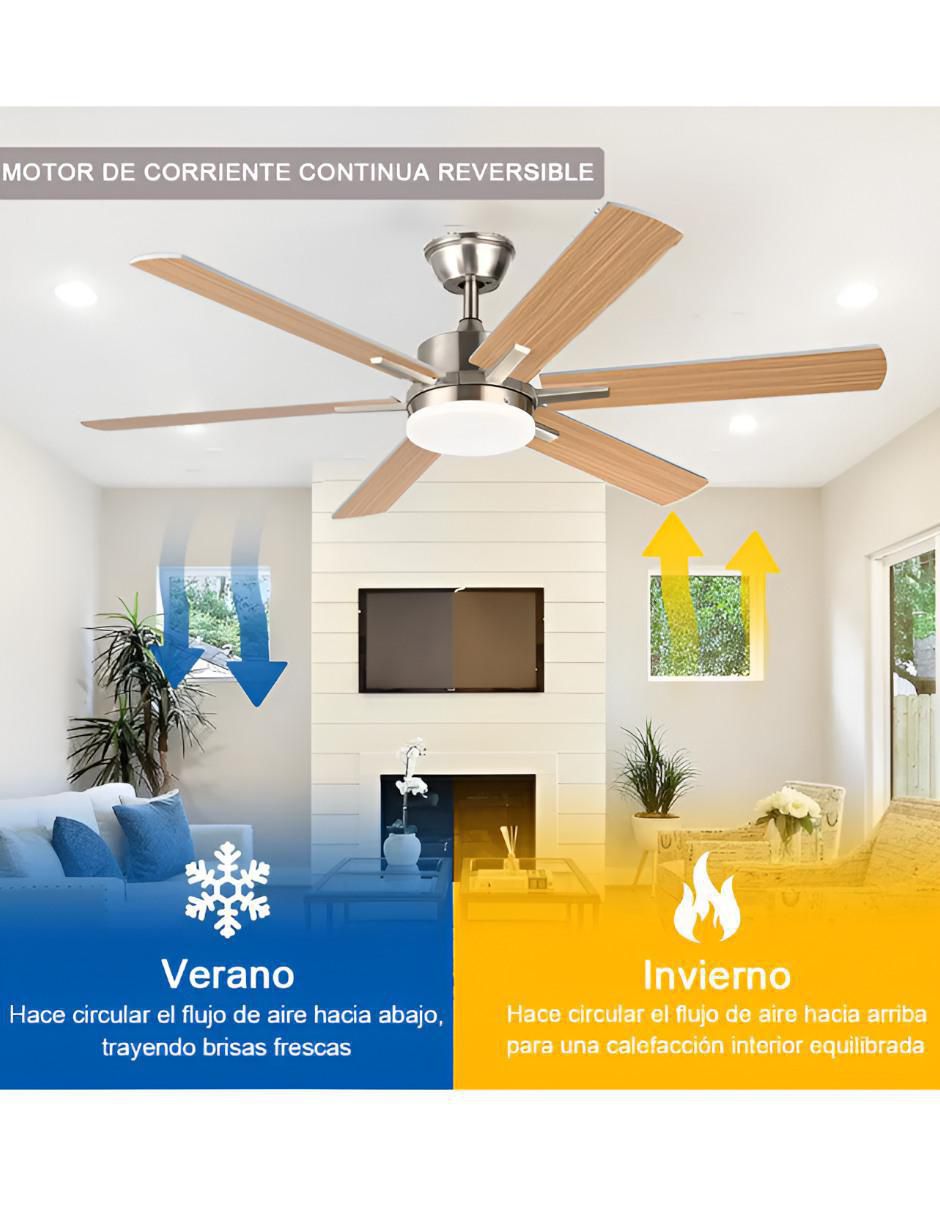 Ventilador de techo con control remoto 6 velocidades 2