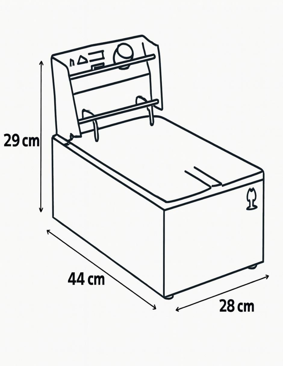 Freidora de aceite eléctrica 5.5 L PD116 4