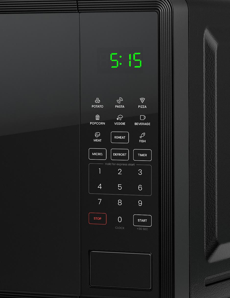 Horno de microondas convencional modelo RJ55-BLK-7-MX de 0.7 pies cúbicos 3