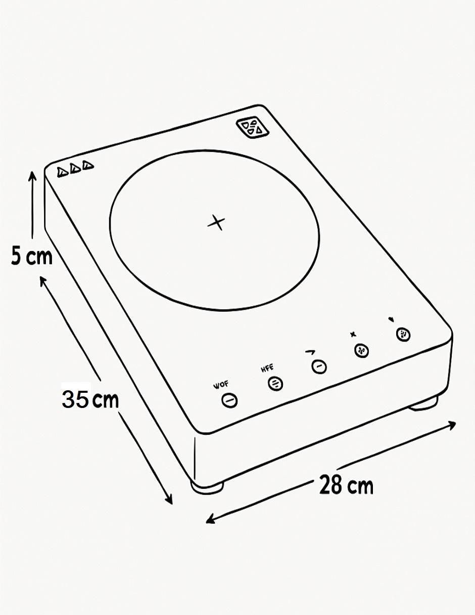 Parrilla de inducción PD505 de vitrocerámica 6