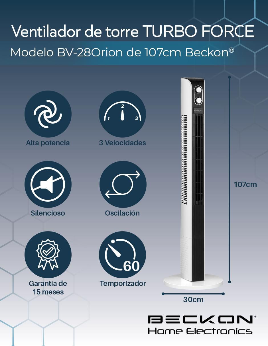 Ventilador de torre 3 velocidades 7