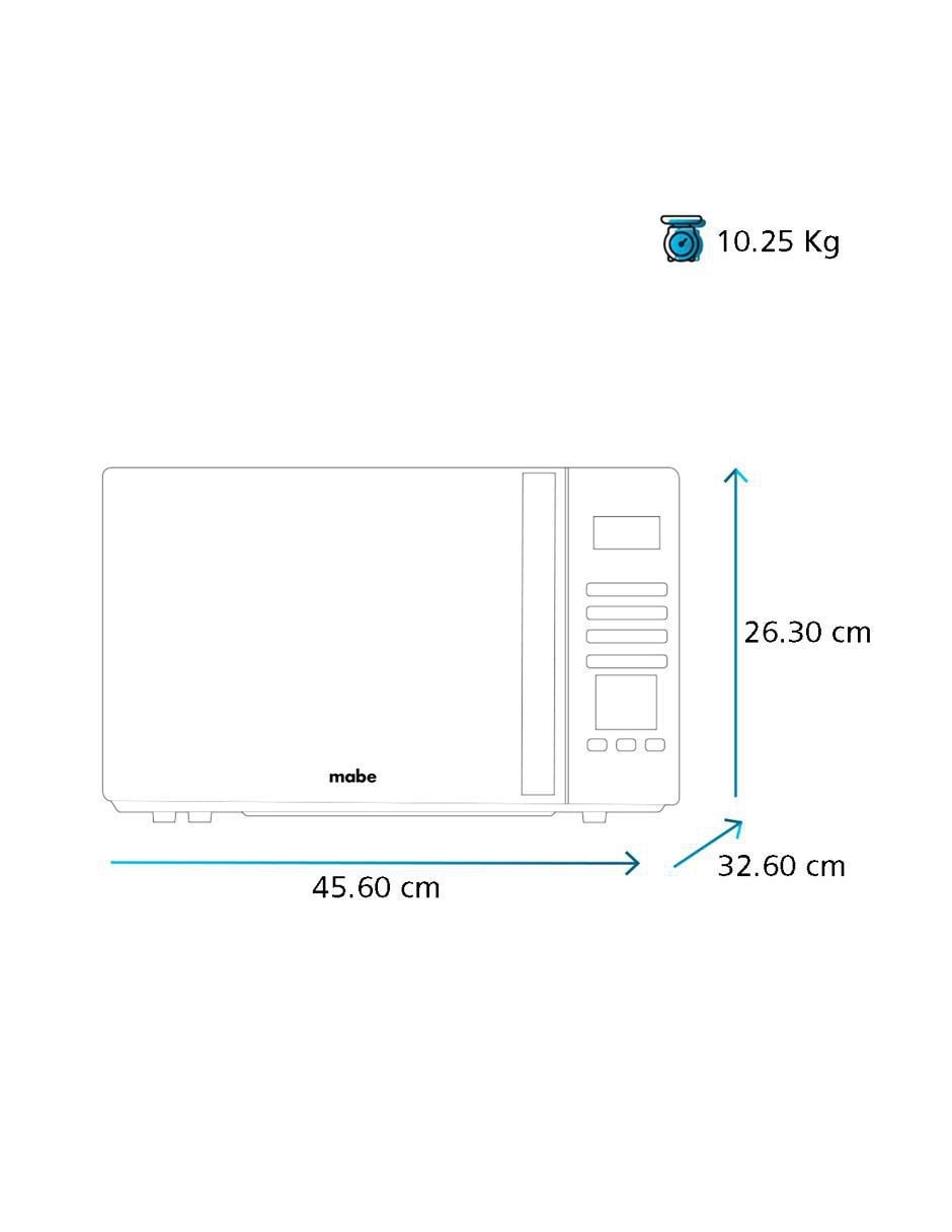Horno de microondas convencional modelo HMM07SJW de 0.7 pies 4