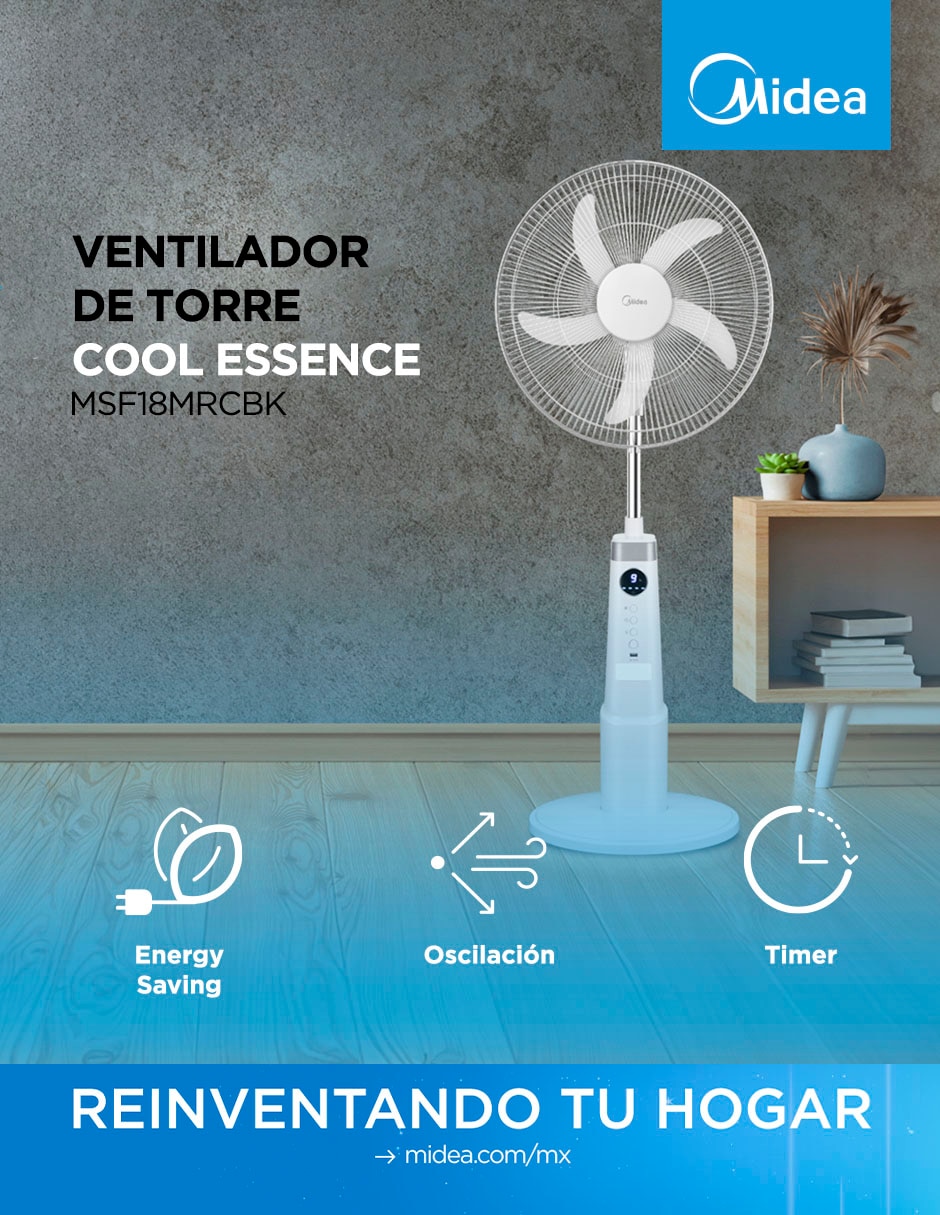 Ventilador de pedestal con control remoto 9 velocidades 4