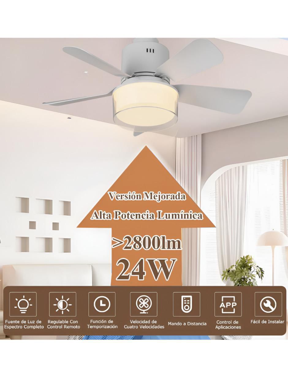 Ventilador de techo con control remoto 3 velocidades 2