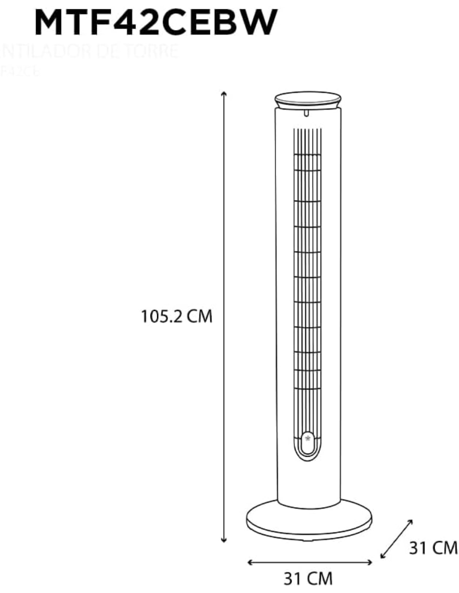 Ventilador de pedestal con control remoto 5 velocidades 8