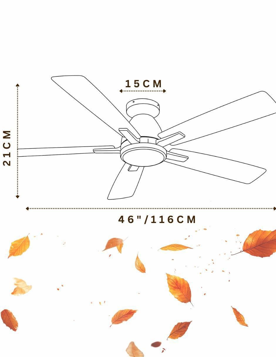 Ventilador de techo con control remoto 6 velocidades 8