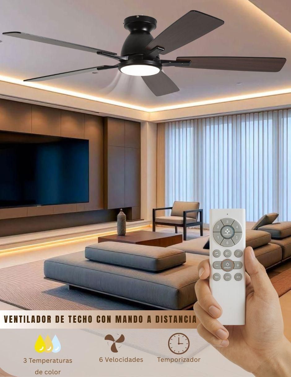 Ventilador de techo con control remoto 6 velocidades 3