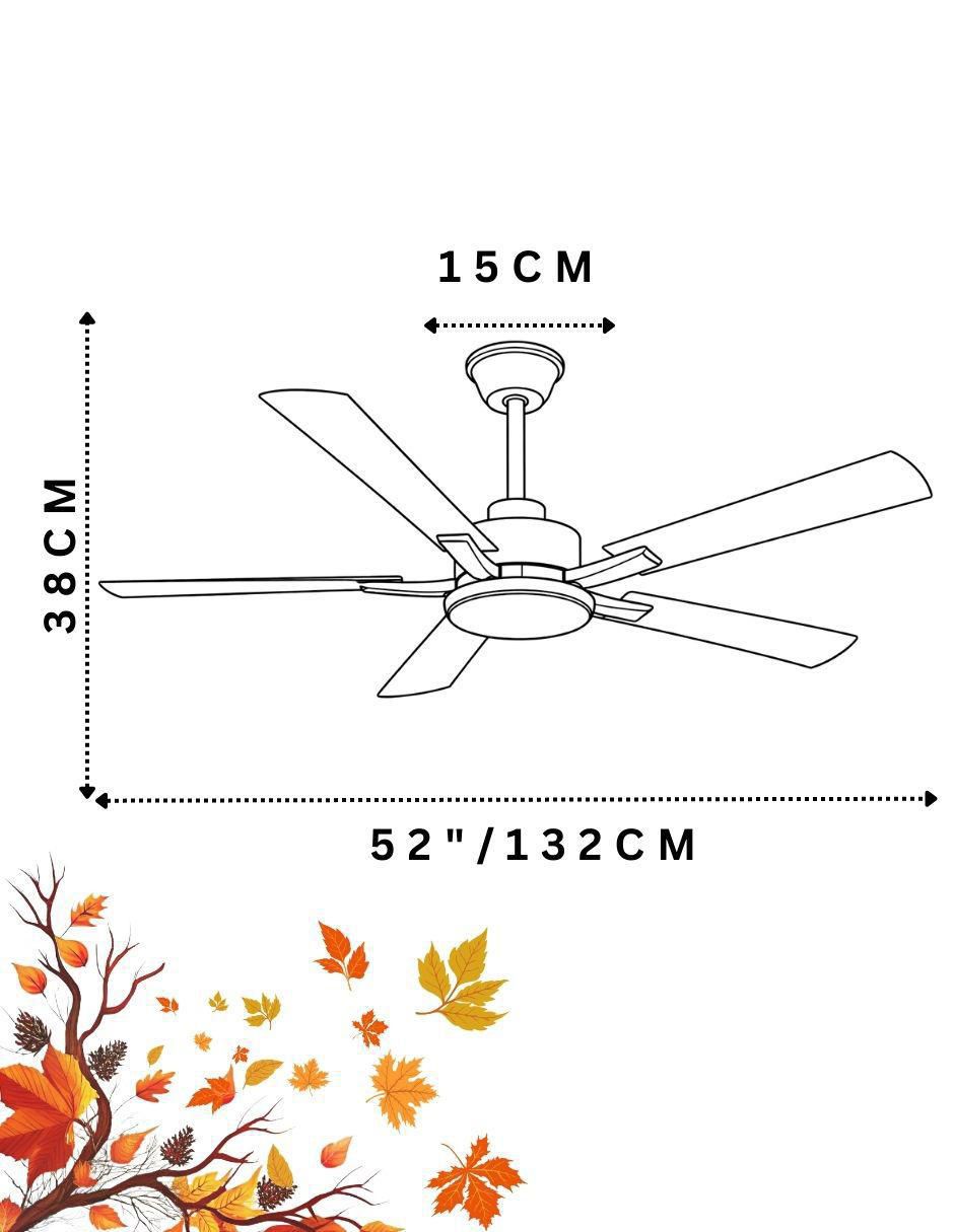 Ventilador de techo con control remoto 6 velocidades 9