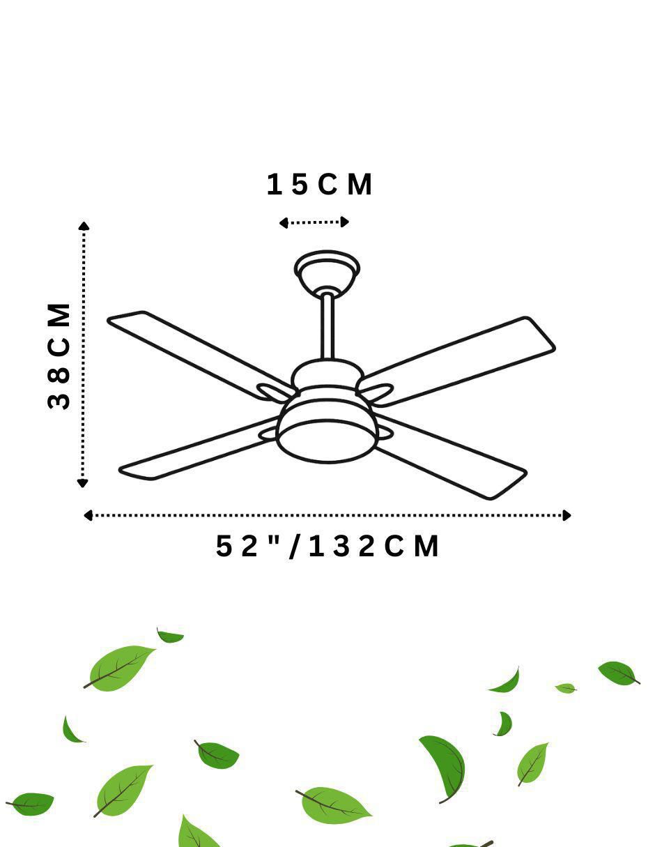 Ventilador de techo con control remoto 6 velocidades 10