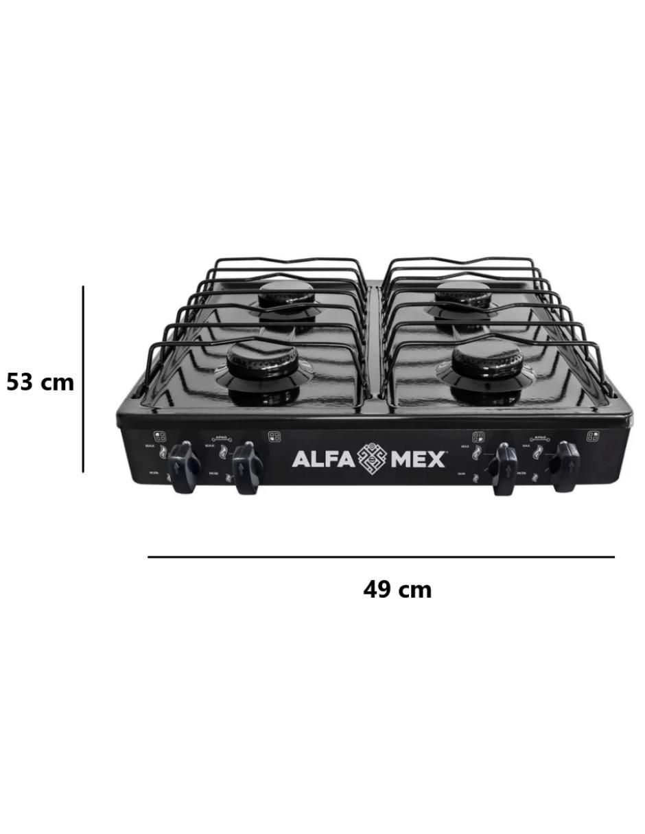 Parrilla de gas 311-4-negro de acero porcelanizado 7