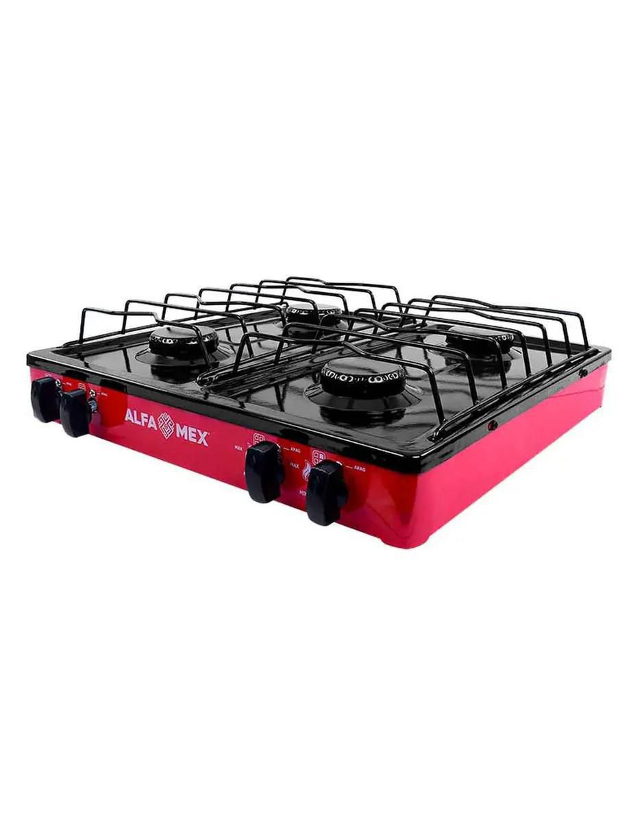 Parrilla de gas 311-5-Rojo de acero porcelanizado 2