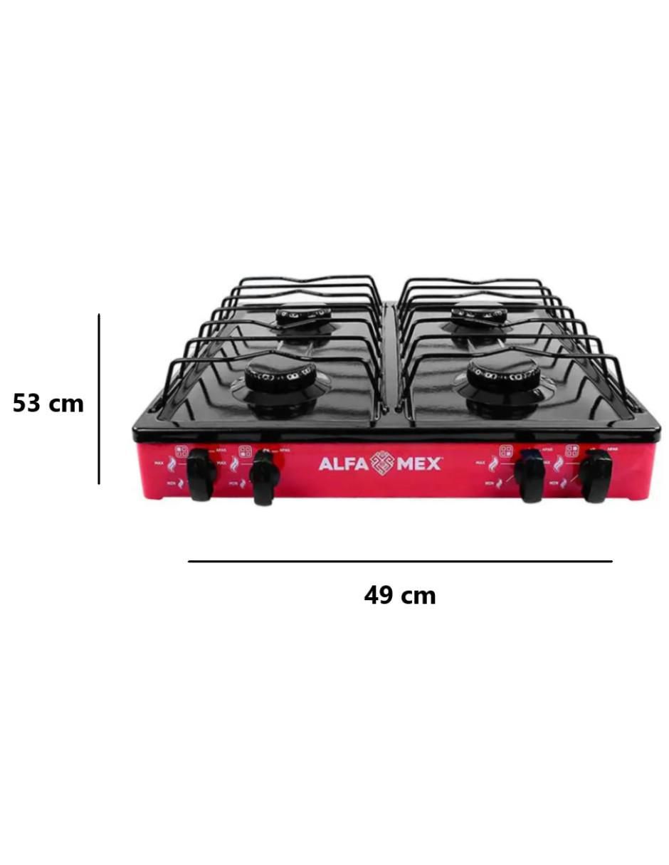 Parrilla de gas 311-5-Rojo de acero porcelanizado 5