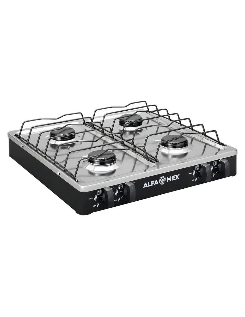 Parrilla de gas 312-4-negro de acero inoxidable 2