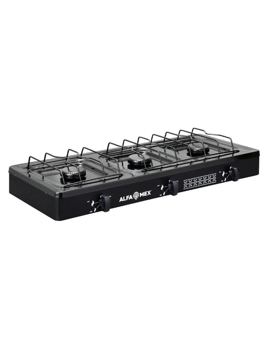 Parrilla de gas 611-4-negro de acero inoxidable 2