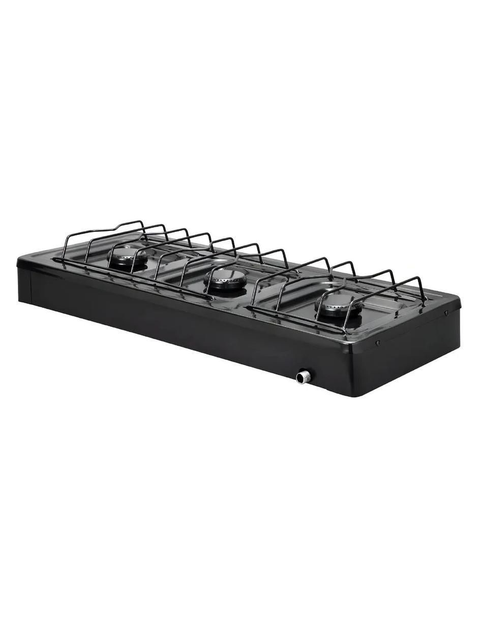 Parrilla de gas 611-4-negro de acero inoxidable 3