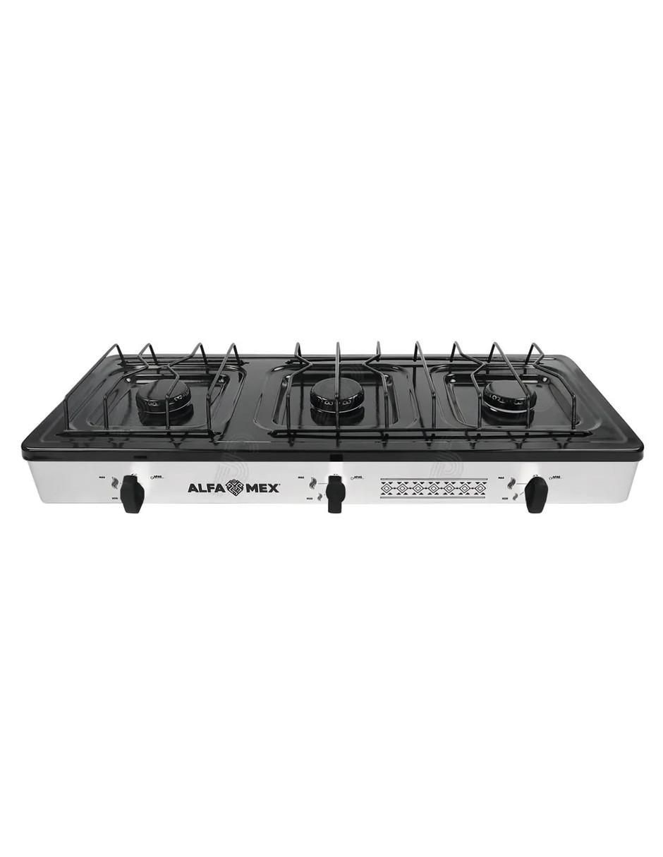 Parrilla de gas 611-6-blanco de acero inoxidable