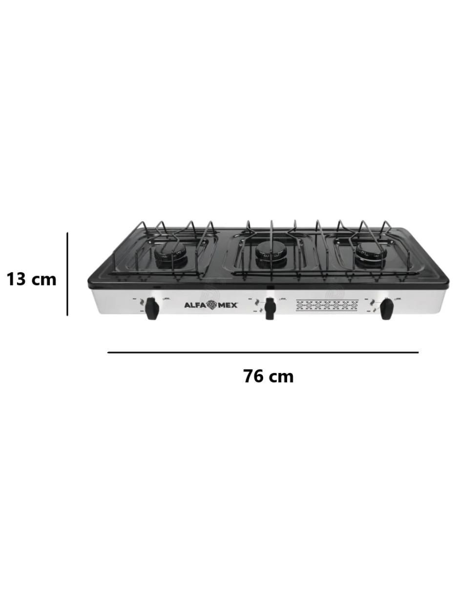 Parrilla de gas 611-6-blanco de acero inoxidable 5