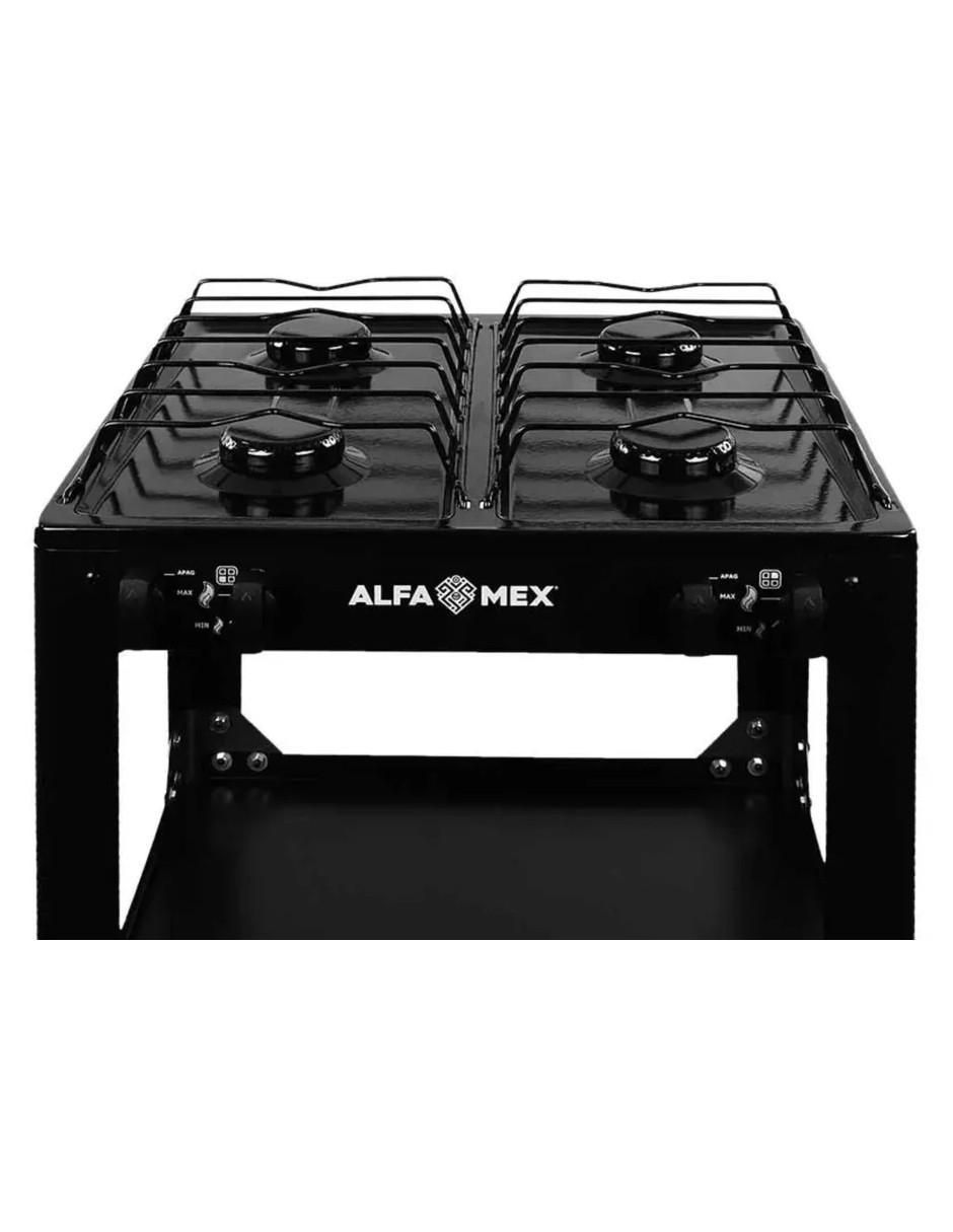 Parrilla de gas 711-4-negro de acero inoxidable 5