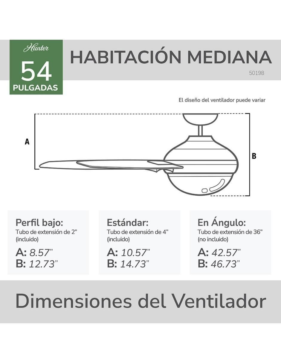 Ventilador de techo con control remoto 3 velocidades 6
