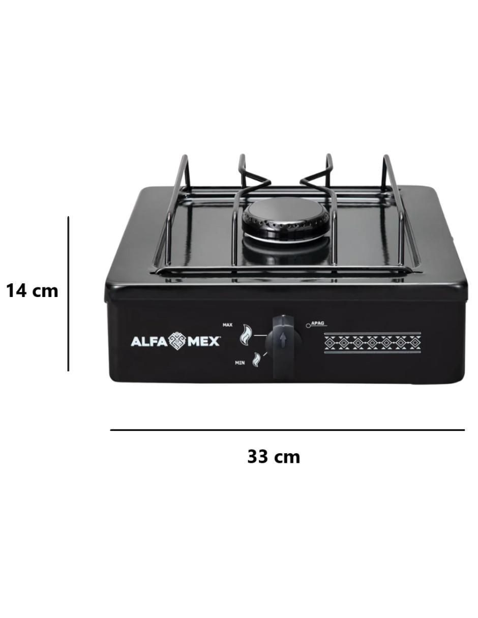 Parrilla de gas 603-4-negro de acero inoxidable 4