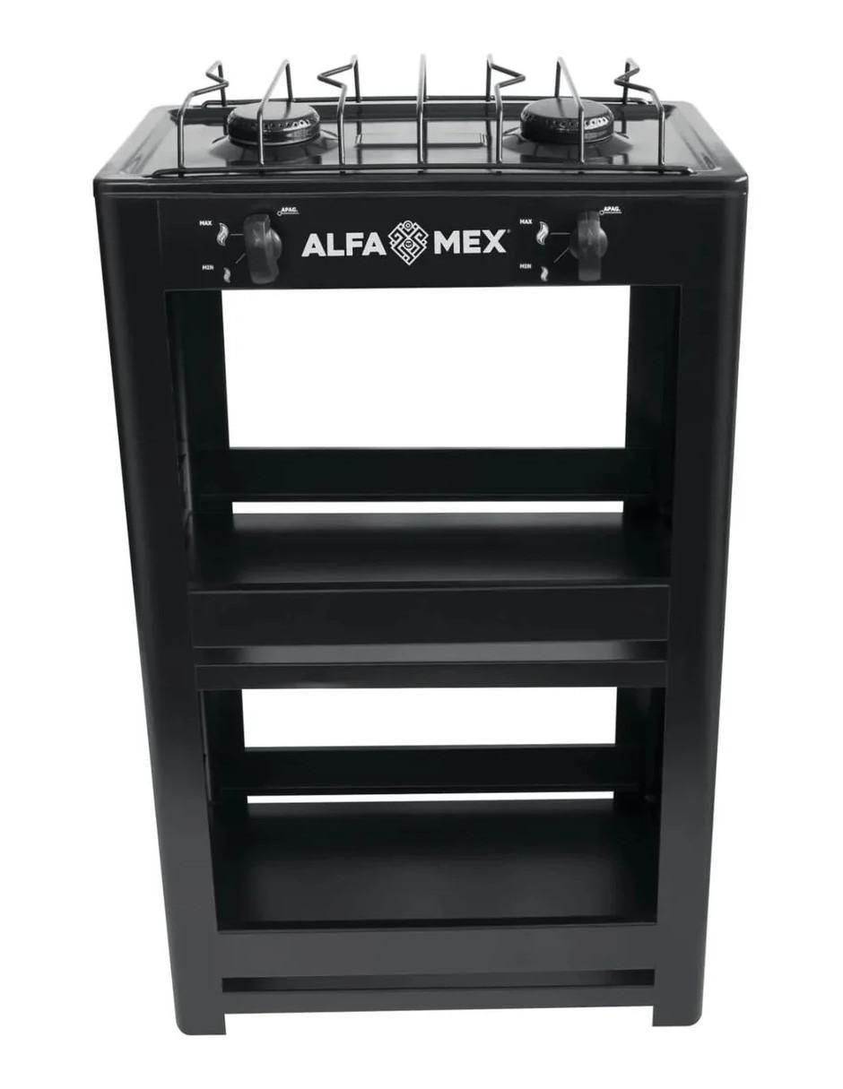 Parrilla de gas 403-4-Negro de acero inoxidable